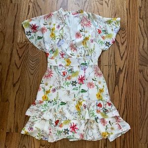 PARKER Natalie Silk Floral Print Dress